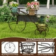 thumbnail image 5 of Gymax 3-Tier Bicycle Plant Stand w/ Hollowed Baskets Metal Flower Pot Cart Holder Bronze, 5 of 10
