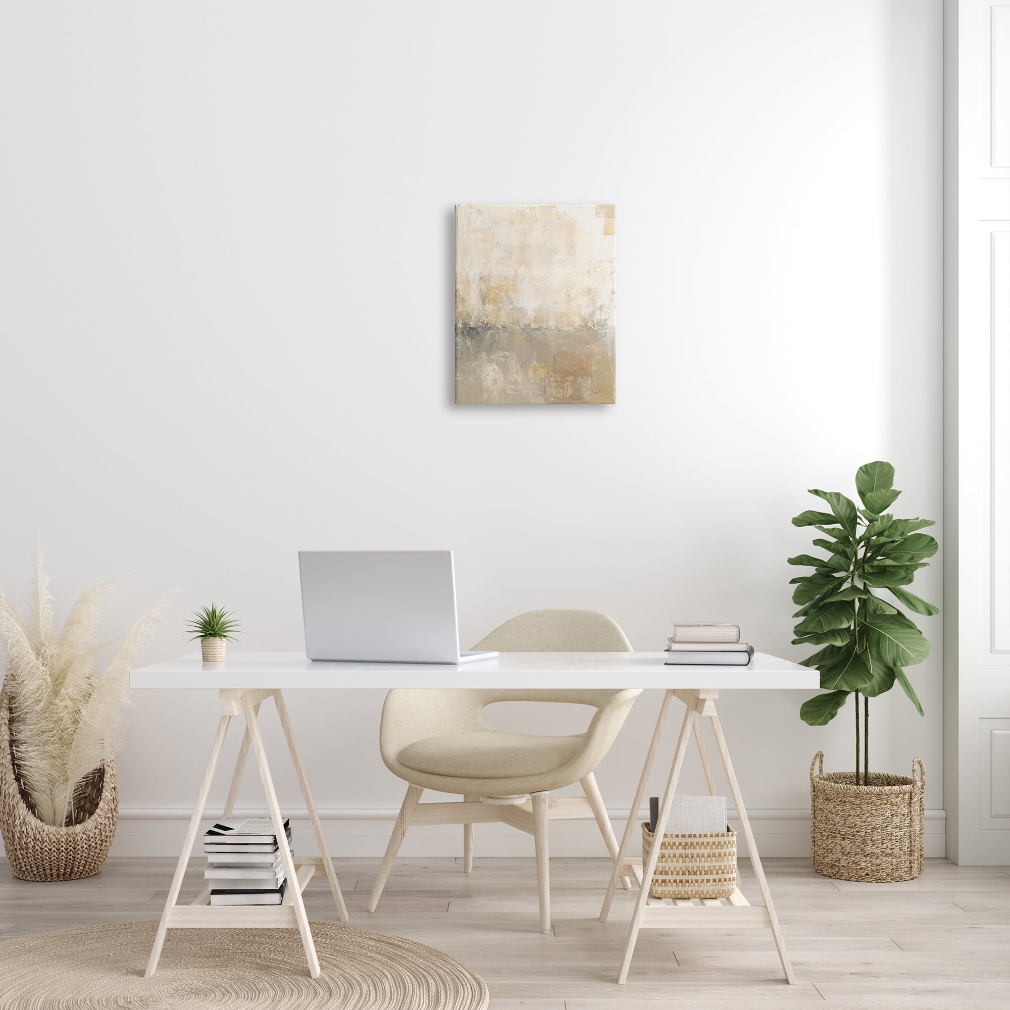 Stupell Industries Abstract Desert Horizon Landscape Distressed Grey Beige Shapes, 16 x 20, Design by Courtney Prahl