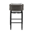 thumbnail image 5 of Armen Living Alegria 30" Aluminum & Rope Outdoor Bar Stool in Gray, 5 of 8