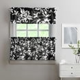 thumbnail image 2 of Bohemian Floral Kitchen Curtains 24 Inch - 3 Panel Vintage Farmhouse Set with Wildflowers & Butterflies, Rod Pocket Window Treatment for Rustic Decor, 2 of 6