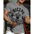 thumbnail image 2 of Gymish BICEPS Don't Grow On Trees Workout T-Shirt, Funny Gym Shirts, Lifting T-Shirt, Deadlift, 2 of 6