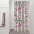 thumbnail image 2 of Pioneer Flower Floral Print Pattern Shower Curtain 36"x72" ,Bathroom Decorative Shower Curtains Set with 12 Hooks,Modern Waterproof Washable Shower Curtain, 2 of 6