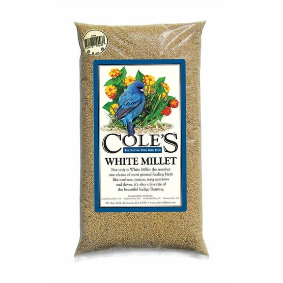 Cole's White Millet Bird Seed, 20-Pound
