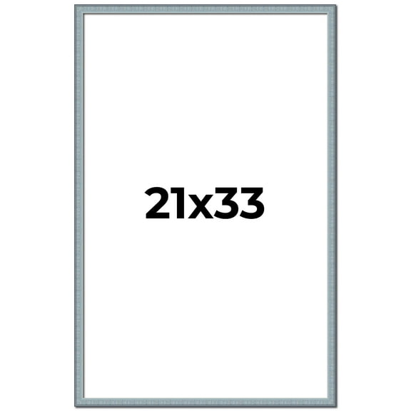 21x33 Frame Rustic Sky Blue Solid Wood Picture Frame | 0.75 Inch Moulding Width |Includes UV