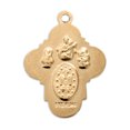 thumbnail image 4 of Catholic 4-Way Medal Cross Cruciform Pendant with Miraculous Medal, St. Joseph, St. Christopher and Sacred Heart, Made in USA, 4 of 10