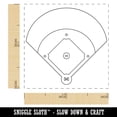 thumbnail image 2 of Baseball Softball Field Diamond Aerial View Self-Inking Rubber Stamp Ink Stamper - Yellow Ink - Small 1 Inch, 2 of 7