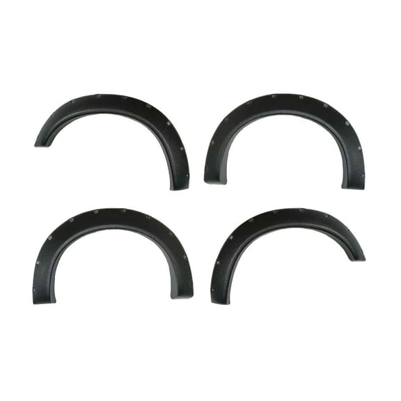 VioziteGam Cut Round Bolt Wheel Protector Flare for Ford for F250 SuperDuty 2008-2010 for F350 SuperDuty 2008-2010 Textured Front 4.5" Rear 4.5"-Additional Tire Coverage