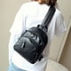 thumbnail image 4 of Mini mochila Bidobibo para mujer, antirrobo, bandolera informal de piel suave, de doble uso, pequeña, negra, 4 of 8