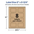 thumbnail image 6 of Avery Kraft Brown Rectangle Labels, 2" x 2.75", 200 Labels, 6 of 9