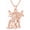 0-2-Rose Gold, variant on 925 Sterling Silver Highland Cow Birthstone Necklace Fluffy Cow Jewelry for Women Highland Cow Birthday Christmas Gifts