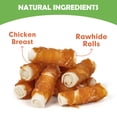 thumbnail image 4 of MON2SUN Chicken Wrapped Rawhide Rolls Small Dog Treats, 21.2 oz (32 Count), 4 of 11