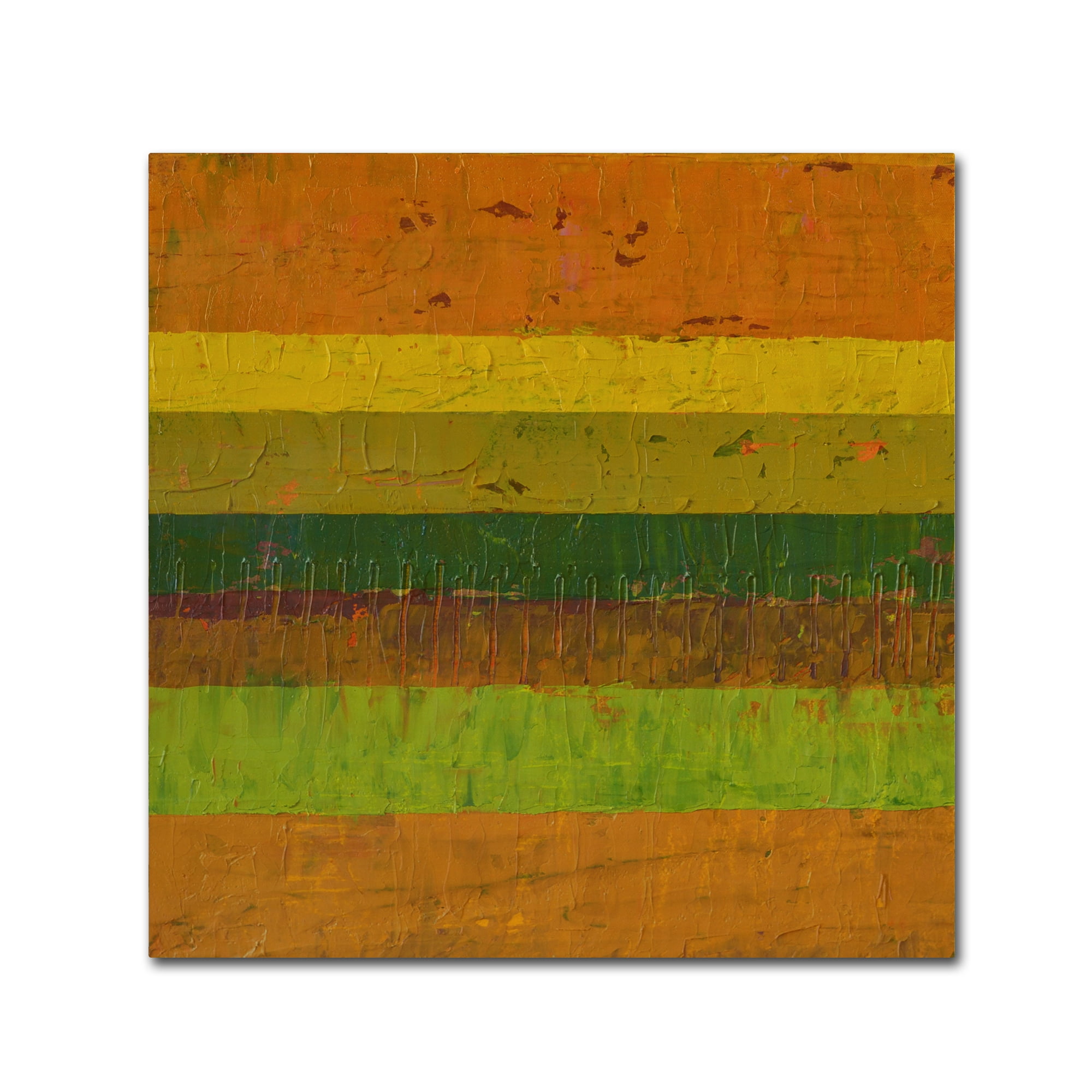 Michelle Calkins 'Purple Line' Huge Canvas Art 35 x 35