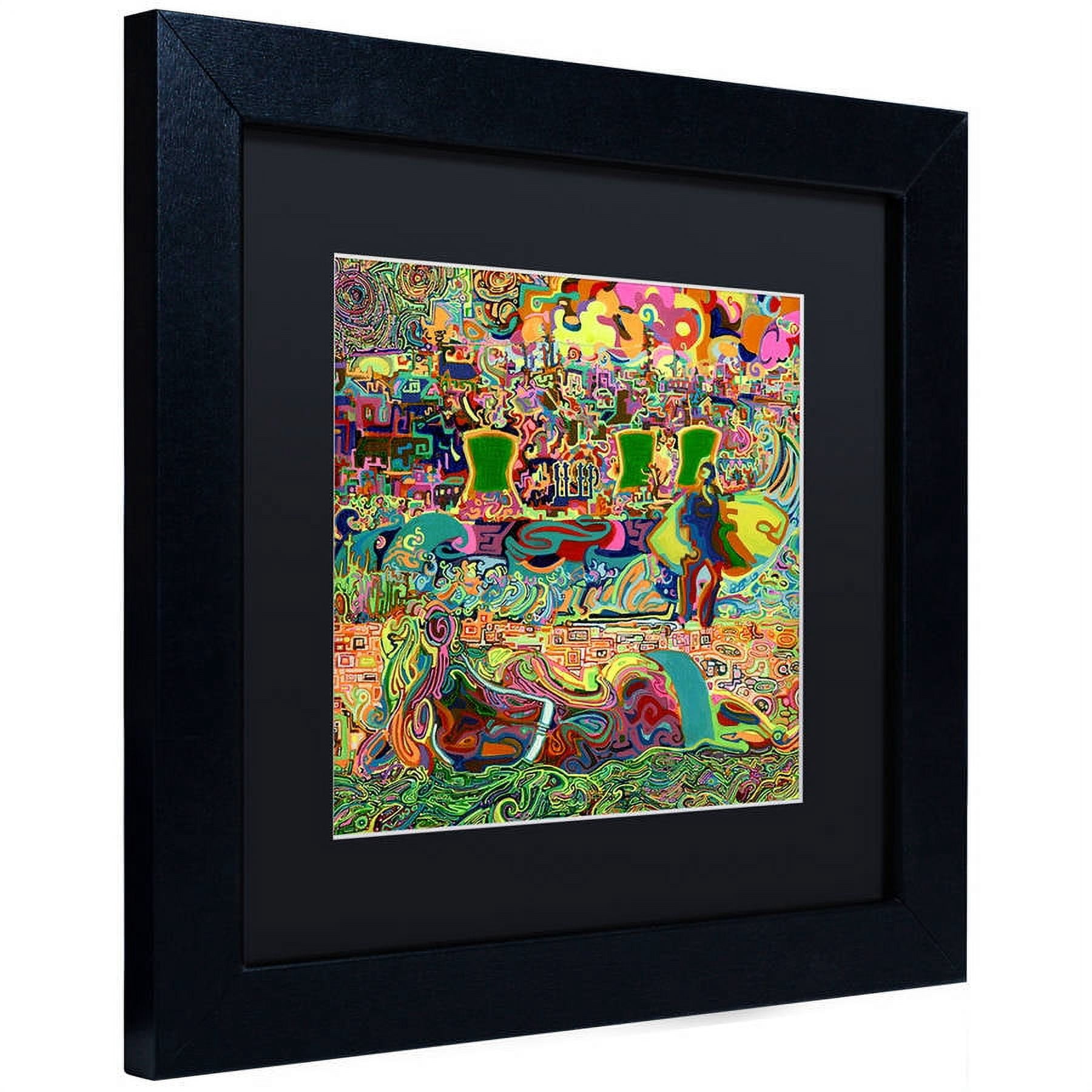 Trademark Fine Art "Fukushima Beach Party" Canvas Art by Josh Byer, Black Matte, Black Frame