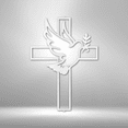 thumbnail image 4 of Peaceful Dove Cross Steel Sign Laser Cut Powder Coated Home & Office Metal Wall Decor Multiple Sizes & Colors, 4 of 5