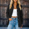 thumbnail image 2 of Unir Women’s Casual Solid Corduroy Collared Button Down Shacket Jacket, Long Sleeve Pocket Relaxed Fit Lightweight Outerwear For Fall Winter Daily Wear Size S-XXL Plus Size Friendly, 2 of 5