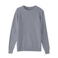 thumbnail image 2 of Yusimy Men's Slim Fit Pullover Sweater Solid Color Round Neck Knitted Long Sleeve Urban Casual Chic, 2 of 3