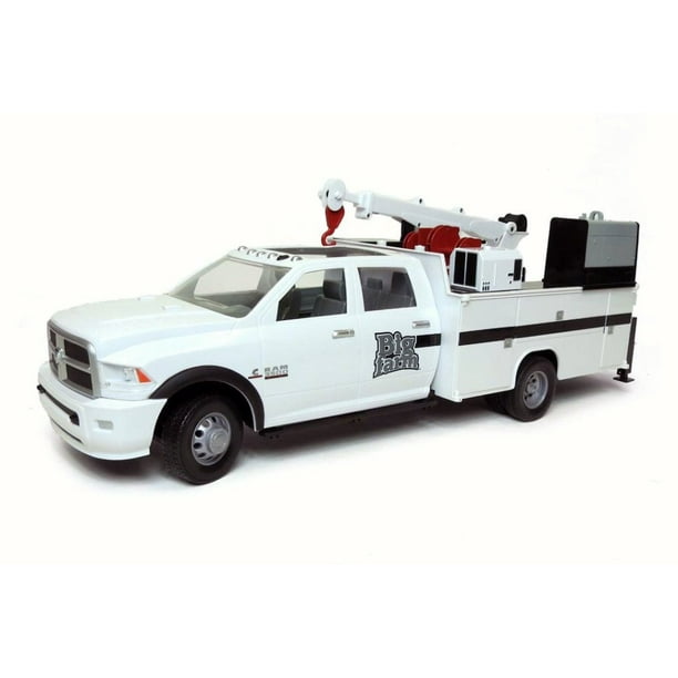 Ram 3500 Service Truck, White Tomy 46488 1/16 Scale Diecast Model