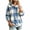 Blue-1, variant on Women's Sherpa Fleece Hoodie Oversized Fuzzy Sweatshirt Plaid Hoodies,Long Sleeve Fluzzy Sweatshirt for Fall Winter,Cozy Warm Clothes,Casual,Fashion