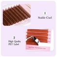 thumbnail image 3 of Brown Individual Eyelashes Extension 8-15 Mixed Lash Colorful Premium Dark Brown Lashes Soft Natural Mink False Eyelashes Makeup, 3 of 9