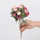 thumbnail image 2 of Ramo de rosas de té artificiales: decoración floral artificial para fotografía,manualidades y decoración del hogar Pequeño capullo de té con arreglo artesanal, 2 of 7