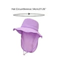 thumbnail image 3 of EnJoCho Children Sun Hats Girls Boys Spring Autumn Outdoor Shade Solid Color Sunscreen Long Fisherman Hat Adjustable Chin Baby Casual Outing Hats, 3 of 4