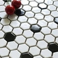thumbnail image 3 of The Tile Life Honeycomb Remi 1" x 1" Black and White Porcelain Mosaic Tile - 1 Sheet, 3 of 7