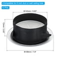 thumbnail image 2 of Unique Bargains Évent d'Air Rond de 6 Pouces 2 Pcs Diffuseur de Plafond Réglable Housse de Gril ABS Persiennes Évent de Soffite avec Écran Blanc, 2 of 5