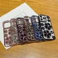 thumbnail image 5 of for iPhone Case,Luxury ElectroPlated Glitter Sparkle Sparkly Bling Rhinostone Flower Pattern Soft Shockproof Phone Case (Gold,iPhone 13 Pro Max), 5 of 6