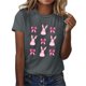 thumbnail image 2 of Blusas de Manga Corta para las Mujeres Divertida Impresión Cuello Redondo Camiseta Vintage, Blusas de Primavera para las Mujeres, 2 of 4
