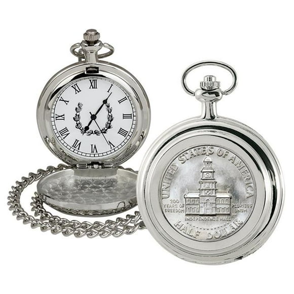 UPM Global 13155 JFK Bicentennial Half Dollar Coin Pocket Watch