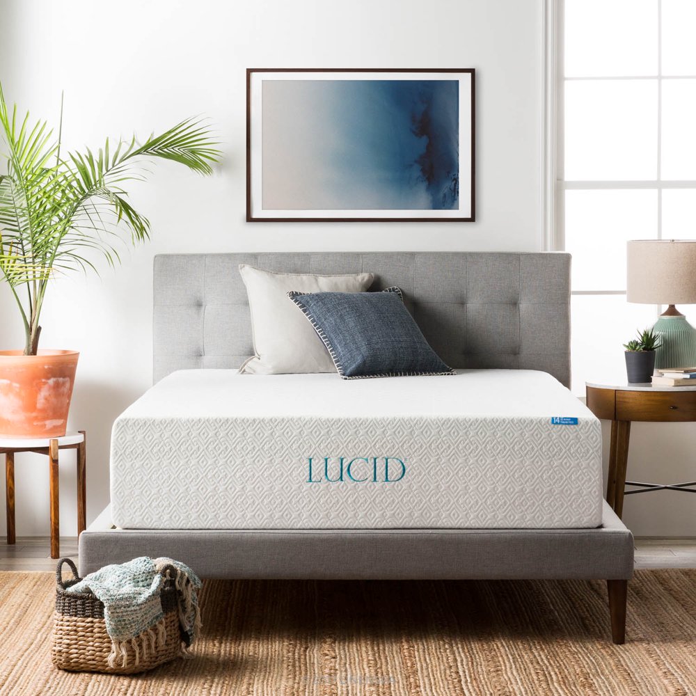 Lucid 14" Memory Foam Mattress, TripleLayer, King