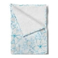 thumbnail image 2 of Blue Soft Flannel Fleece Throw Blanket, Abstract Flowers with Heart Shaped Leaves Romantic Fresh Beauty in Nature, Cozy Plush for Indoor and Outdoor Use, 60" x 80", Pale Blue Aqua White, by Ambesonne, 2 of 5