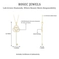 thumbnail image 5 of Rosec Jewels Lab Diamond Key Pendant with Chain (EF-VS Quality) - Long Vintage Necklace - Anniversary Gift, 18K Yellow Gold, 5 of 6
