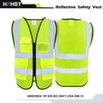 thumbnail image 3 of Chaleco reflectante de seguridad HPHST para hombres y mujeres amarillo talla XXL, 3 of 7
