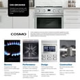 thumbnail image 6 of Cosmo 30 in. Lumin Collection 4.8 cu. ft. Gas Range with 4 Sealed Gas Burners and Convection Oven in Stainless Steel, 6 of 12