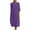 Purple, variant on LYXSSBYX Summer Dresses for Women Women's Fashion Round Neck Loose Short Sleeve Solid Mid-Calf Dress Long Dress