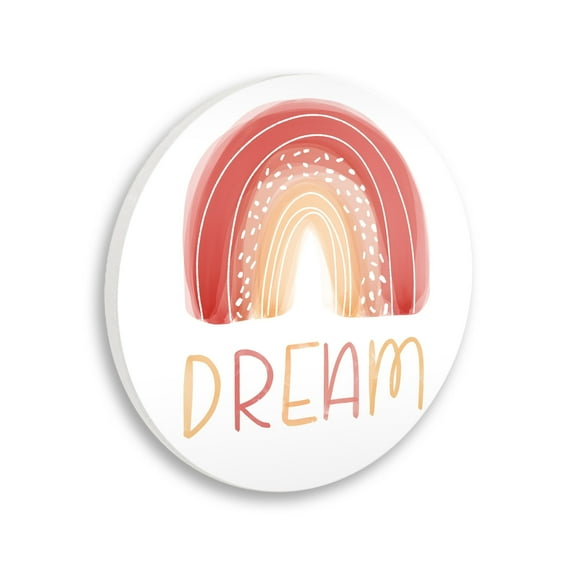 Stupell Industries Orange Red Dream Rainbow Whimsical Lines Abstract Dots,12 x 12,Design By Emily Cromwell