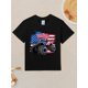 thumbnail image 3 of Monster Truck 4th Of July Shirt Boys American Flag USA Funny Awesome Graphic Kid TShirt Casual Kid T Shirts Streetwear Tops Tees for Kid, 3 of 4