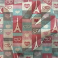 thumbnail image 3 of Paris Tulle Curtains with Rod Pocket, Coffee and Love Eiffel Tower in Squared Background Heart I Love You Words Romantic, Sheer Drape for Wedding Party 2 Panels, 7 Sizes, Multicolor, by Ambesonne, 3 of 3