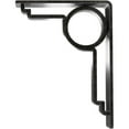 thumbnail image 4 of Ekena Millwork 2"W x 5 1/2"D x 8"H Maria Wrought Iron Bracket, (Triple center brace), Antiqued Silver, 4 of 7