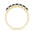 thumbnail image 2 of ANGARA Natural Half Eternity Seven Stone Sapphire Wedding Ring in 14K Yellow Gold for Women (Size-3mm) | September Birthstone, Anniversary, Jewelry Gift for Women | Natural Blue Sapphire Ring, 2 of 8