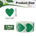 thumbnail image 2 of Uxcell Heart Stickers Roll, Stickers for Small Business Paper Self-Adhesive Gift Labels for Gift Wrapping Party Favor Tags Bags Green, 2 of 5