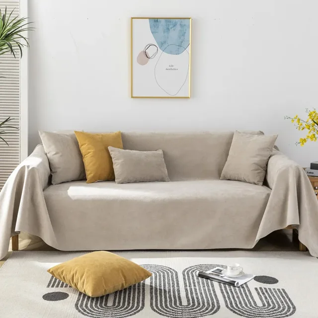 Waterproof Sofa Towel Solid Color Sofa Cover Multifunctional Dustproof Durable Sofa Cover Couch Cover for Living Room Decor