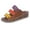 Brown, variant on Utoimkio Platform Sandals for Women Plus Size Women's Ladies Mixed Color Slip On Wedges Sandals Casual Slipper Shoes