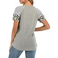 thumbnail image 6 of YouLoveIt Womens Athletic T-Shirts Comfort Soft Short Sleeve T-Shirt Crewneck Top Loose Fit T-Shirt Leopard Color Block Summer Casual T-Shirt, 6 of 6