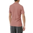 thumbnail image 3 of DORKASM Womens Polo Shirts Short Sleeve Button Lapel Collared Summer Tops Business Casual Basic Tees Pink L, 3 of 7