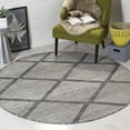 thumbnail image 2 of SAFAVIEH Montauk Bailey Geometric Cotton Area Rug, Black, 4' x 4' Round, 2 of 8