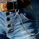 thumbnail image 2 of Cadena para pantalones Cadena de metal Cadena para jeans Cadena para pantalones Cadena decorativa para cinturón, 2 of 6