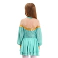 thumbnail image 2 of iiniim Kids Girls Arabian Princess Dance Sequins Leotard Dress Festival Party Costume Light Green 8, 2 of 7