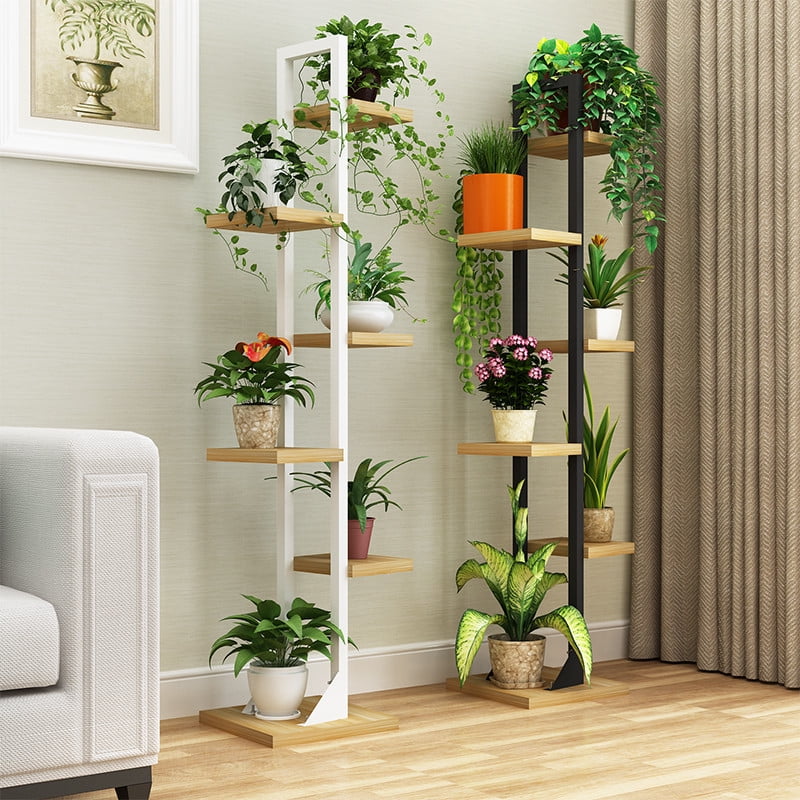 Plant Stand Flower Pot Tiered Shelf Bonsai Display Wooden Storage Rack Holder